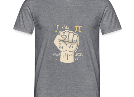 Mathe statt Faust - Männer T-Shirt - Graphit meliert