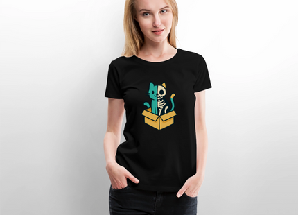 Schrödinger’s Katze - Frauen T-Shirt - Schwarz