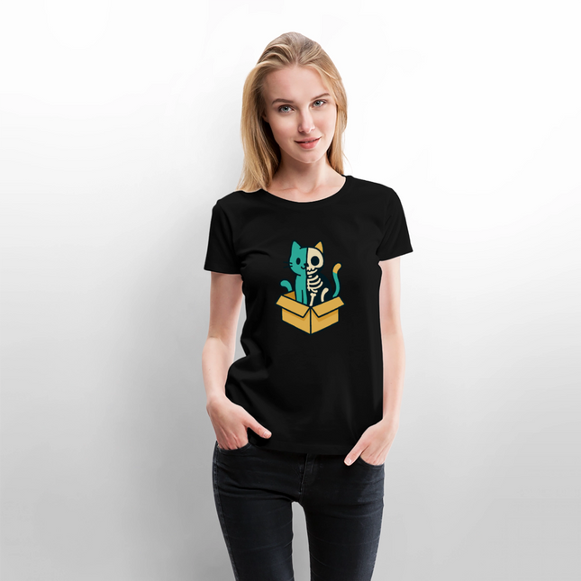 Schrödinger’s Katze - Frauen T-Shirt - Schwarz