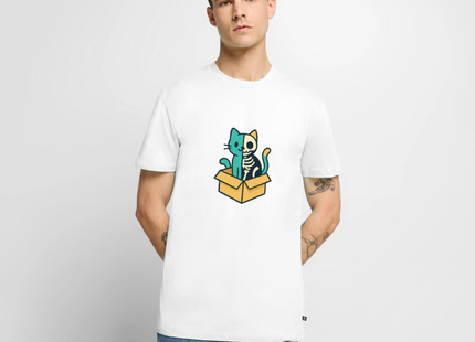 Schrödinger's Katze - Männer T-Shirt - Weiß