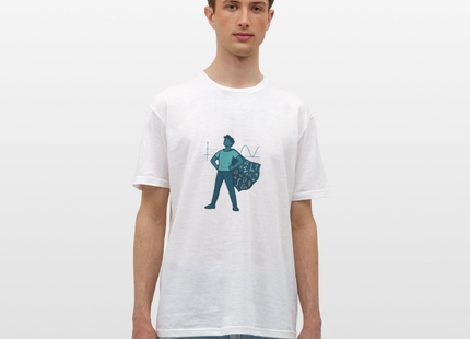 Mathe ist mein Superhelden-Modus - Männer T-Shirt - Weiß
