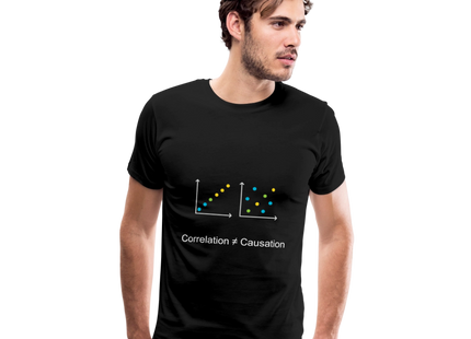 Correlation ≠ Causation - Männer Premium T-Shirt - Schwarz