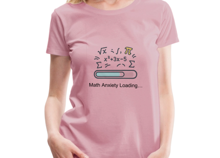 Math Anxiety Loading… - Frauen Premium T-Shirt - Hellrosa