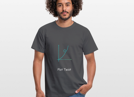 Plot Twist - Männer T-Shirt - Anthrazit