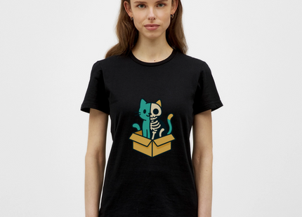 Schrödinger’s Katze - Frauen T-Shirt - Schwarz
