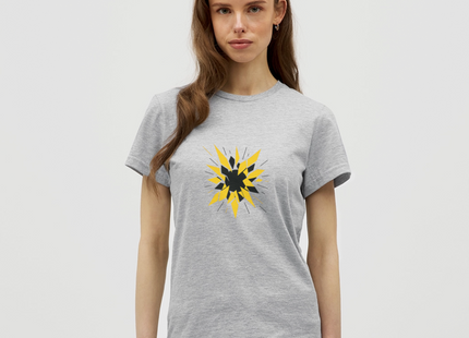 Radioactive Fragmentation – Ordnung im Zerfall - Frauen T-Shirt - Grau meliert