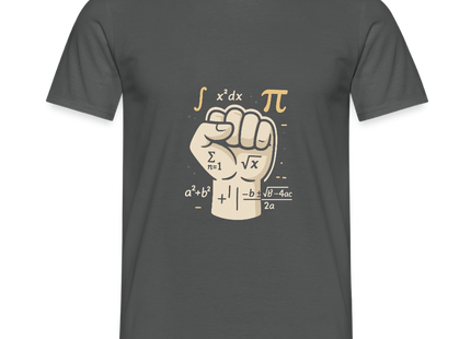 Mathe statt Faust - Männer T-Shirt - Anthrazit