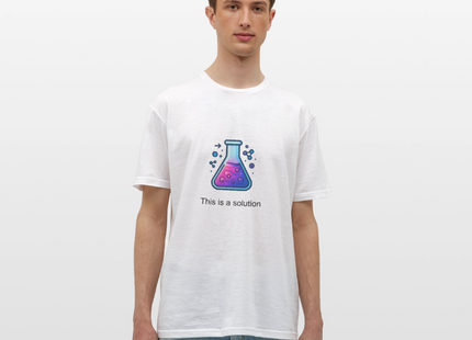 This is a solution – Chemie kann so einfach sein - Männer T-Shirt - Weiß