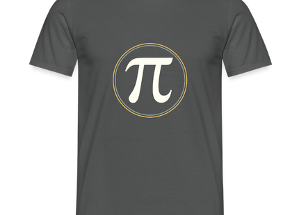 π in Circle – Die Eleganz der Konstanten - Männer T-Shirt - Anthrazit