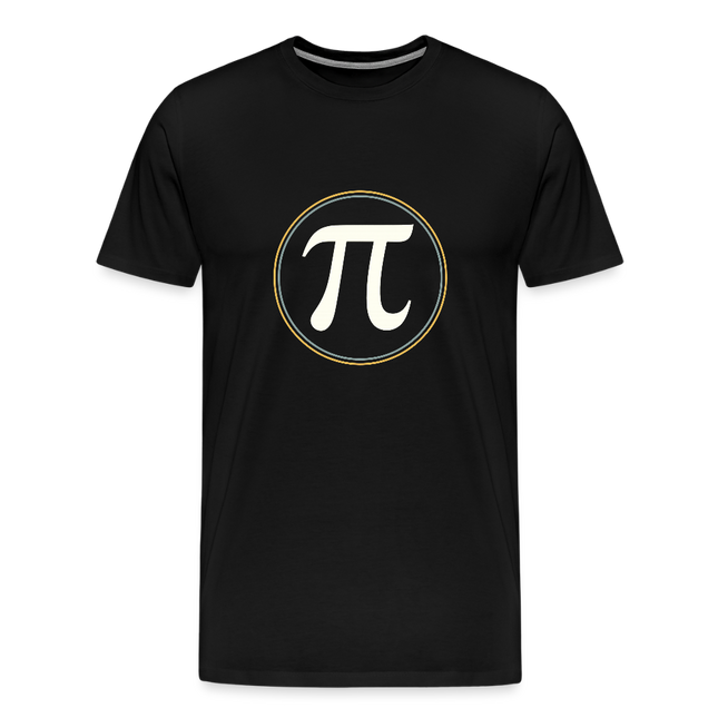 π in Circle – Die Eleganz der Konstanten - Männer Premium T-Shirt - Schwarz