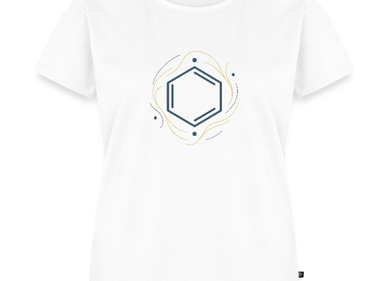 Benzolring Geometry – Die Schönheit der Symmetrie - Frauen T-Shirt - Weiß
