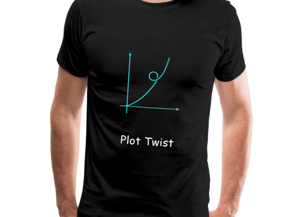 Plot Twist - Männer Premium T-Shirt - Schwarz