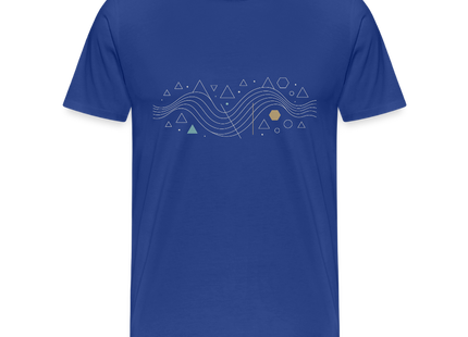 Geometric Wave – Mathematik in fließender Perfektion - Männer T-Shirt - Königsblau