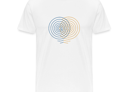 Concentric Interference – Wellen im Gleichklang - Männer Premium T-Shirt - Weiß