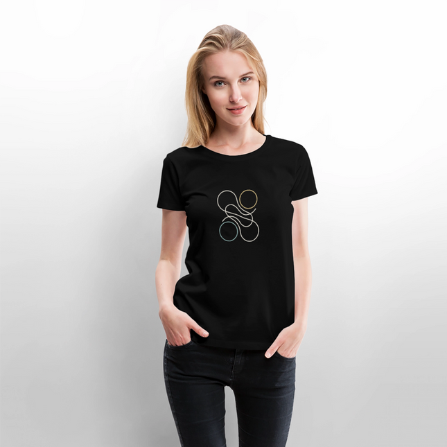 Quanten Verschränkung – Die geheimnisvolle Verschränkung stilvoll getragen - Frauen T-Shirt - Schwarz
