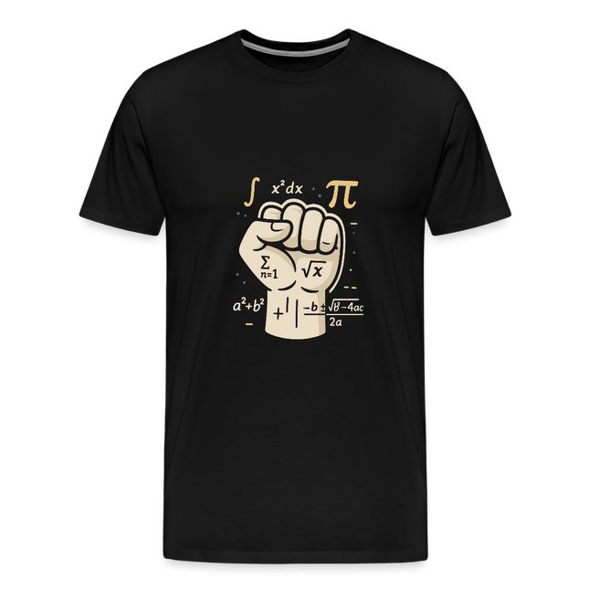 Mathe statt Faust - Männer Premium T-Shirt - Schwarz