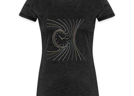 Time Dilation Flow – Die Verzerrung der Zeit stilvoll visualisiert - Frauen Premium T-Shirt - Anthrazit