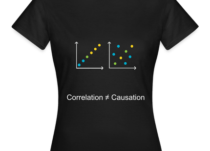 Correlation ≠ Causation - Frauen T-Shirt - Schwarz
