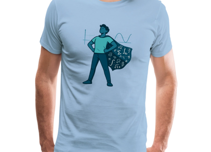 Mathe ist mein Superhelden-Modus - Männer Premium T-Shirt - Sky
