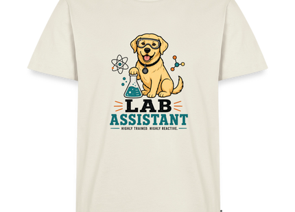 Lab Assistant T-Shirt für Männer – Lustiges Labrador Chemie Shirt - Naturweiß
