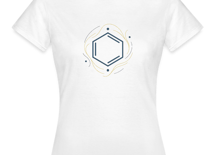 Benzolring Geometry – Die Schönheit der Symmetrie - Frauen T-Shirt - Weiß
