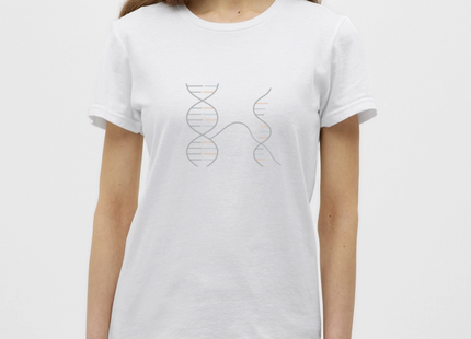 DNA–RNA Geometry – Der Code des Lebens, stilisiert - Frauen T-Shirt - Weiß