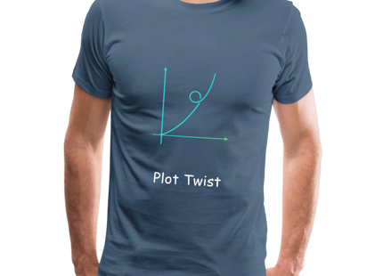 Plot Twist - Männer Premium T-Shirt - Blaugrau