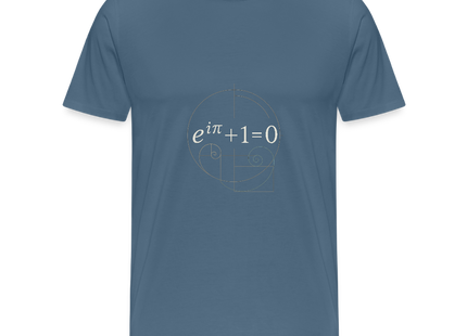 Euler’s Beauty – Die schönste Formel der Mathematik - Männer Premium T-Shirt - Blaugrau