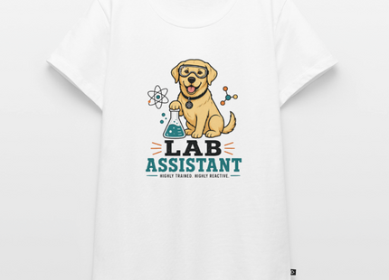 Lab Assistant T-Shirt für Frauen – Süßes Labrador Chemie Shirt - Weiß