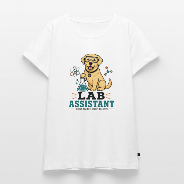 Lab Assistant T-Shirt für Frauen – Süßes Labrador Chemie Shirt - Weiß