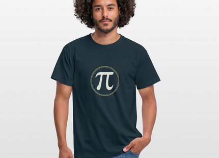 π in Circle – Die Eleganz der Konstanten - Männer T-Shirt - Navy