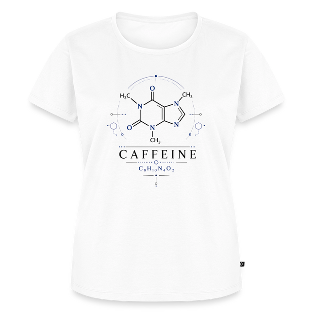 Koffein Molekül T-Shirt für Frauen – Stylisches Chemie & Kaffee Shirt - Weiß