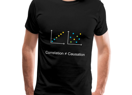 Correlation ≠ Causation - Männer Premium T-Shirt - Schwarz
