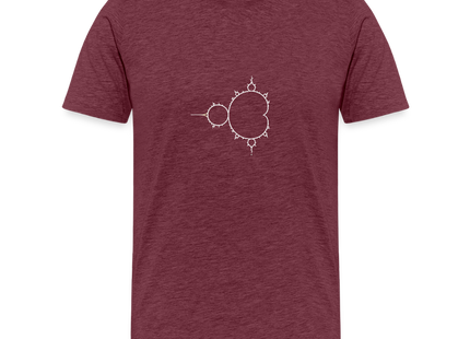 Beautiful Chaos – Mandelbrot Set - Männer Premium T-Shirt - Bordeauxrot meliert