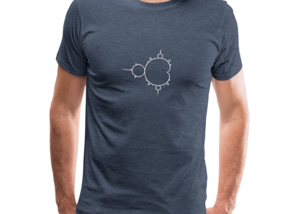 Beautiful Chaos – Mandelbrot Set - Männer Premium T-Shirt - Blau meliert