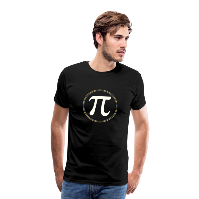 π in Circle – Die Eleganz der Konstanten - Männer Premium T-Shirt - Schwarz