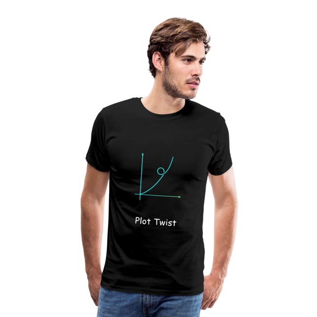 Plot Twist - Männer Premium T-Shirt - Schwarz
