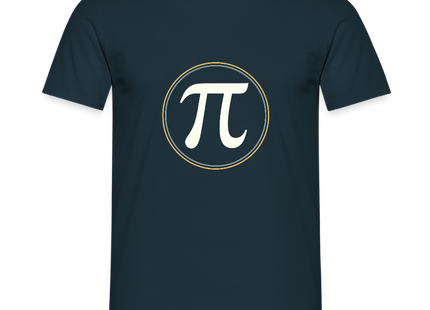 π in Circle – Die Eleganz der Konstanten - Männer T-Shirt - Navy