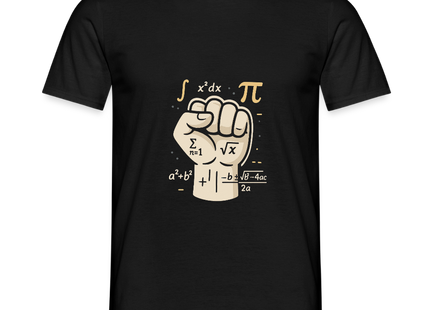 Mathe statt Faust - Männer T-Shirt - Schwarz