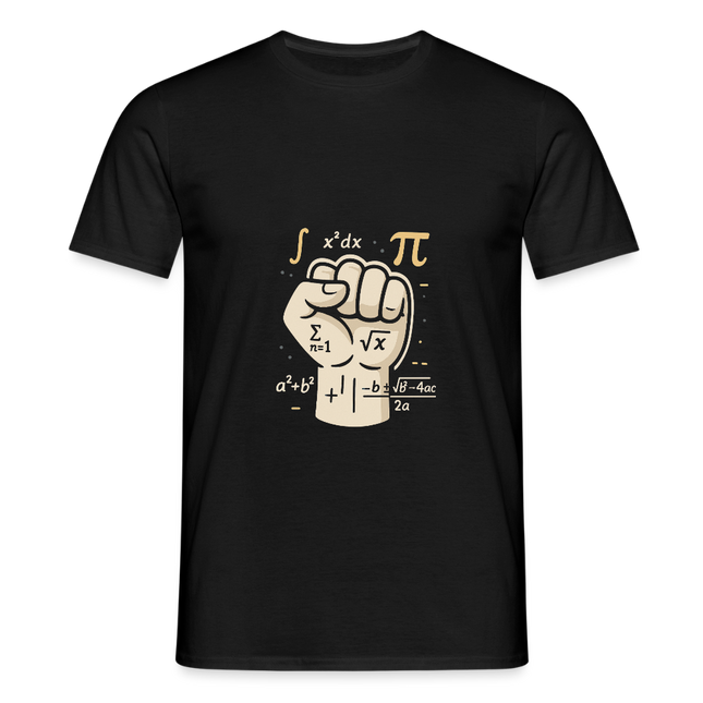 Mathe statt Faust - Männer T-Shirt - Schwarz