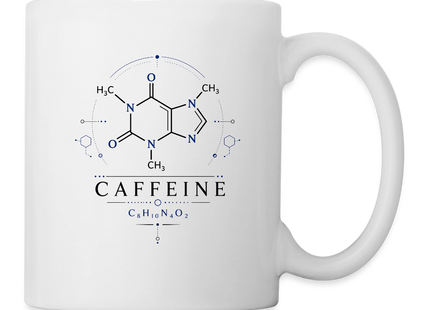 Tasse Koffein Molekül – Chemie Design für Kaffee-Fans - Weiß