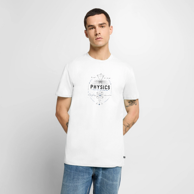 Physik T-Shirt für Männer – Physics Geek Shirt mit Formeln & Wissenschaftsdesign - Weiß
