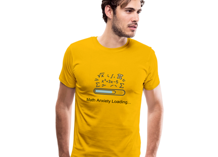Math Anxiety Loading… - Männer Premium T-Shirt - Sonnengelb