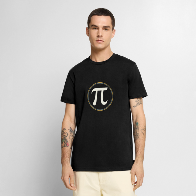 π in Circle – Die Eleganz der Konstanten - Männer T-Shirt - Schwarz