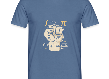 Mathe statt Faust - Männer T-Shirt - Taubenblau 