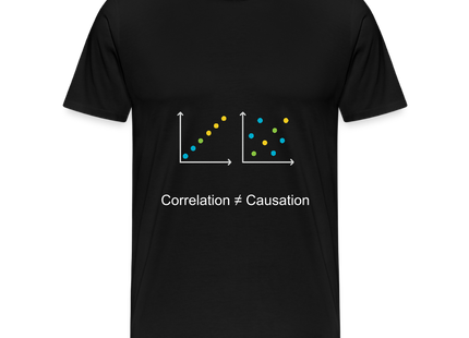 Correlation ≠ Causation - Männer Premium T-Shirt - Schwarz