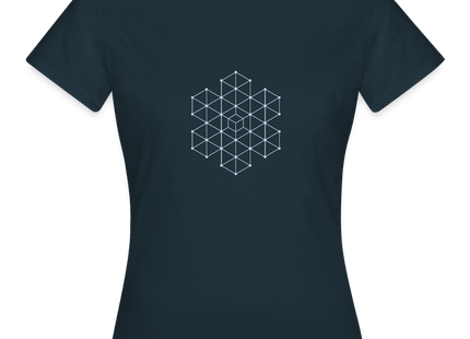 Crystalline Lattice – Struktur in vollendeter Ruhe - Frauen T-Shirt - Navy