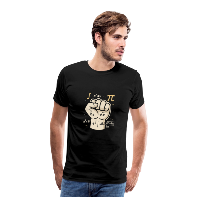 Mathe statt Faust - Männer Premium T-Shirt - Schwarz