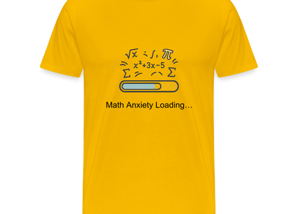 Math Anxiety Loading… - Männer Premium T-Shirt - Sonnengelb