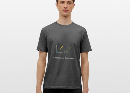 Correlation ≠ Causation - Männer T-Shirt - Anthrazit